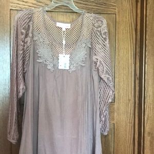 Beautiful lace floral dress Mauve